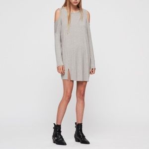 All Saints Longsleeve Esther Cold Shoulder Dress